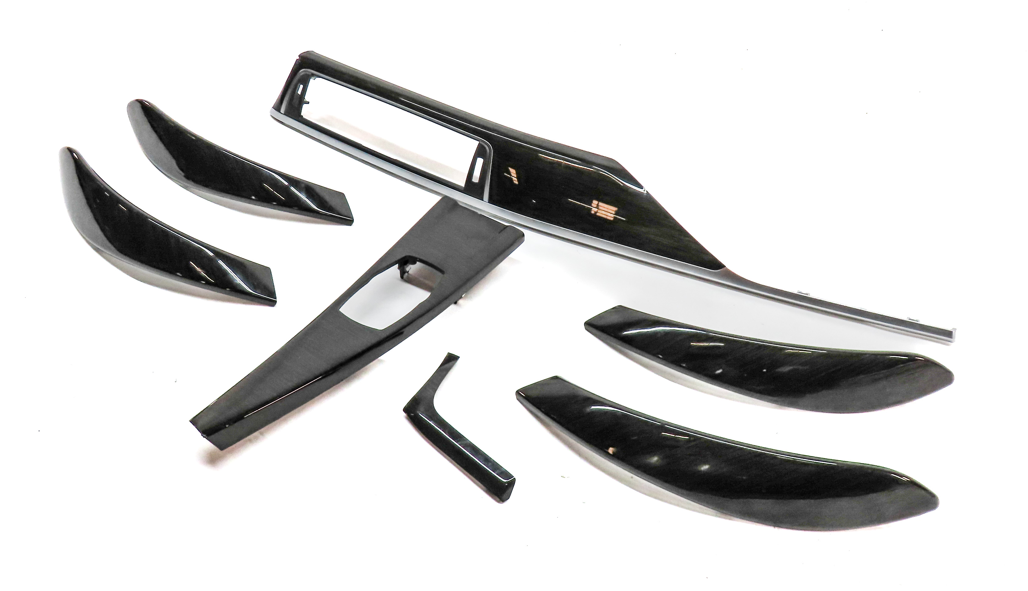 2017 BMW 330E 3-SERIES (F30) INTERIOR DASH DOOR CONSOLE TRIM SET (Fineline Wood) — exact item pictured